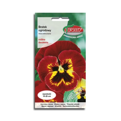 Bratek wielkokwiatowy - CZERWONY z czarną plamą